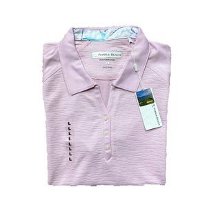 NEW Pebble Beach Women's Light Pink Performance Polo